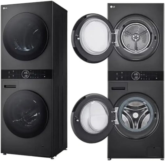 LG WashTower Lavatrice e Asciugatrice Combinata 12/10 kg, AI DD Classe A, Controllo Integrato