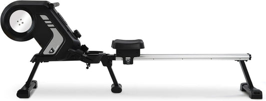 Vogatore: resistenza magnetica, pieghevole, con ruote, con display, nero