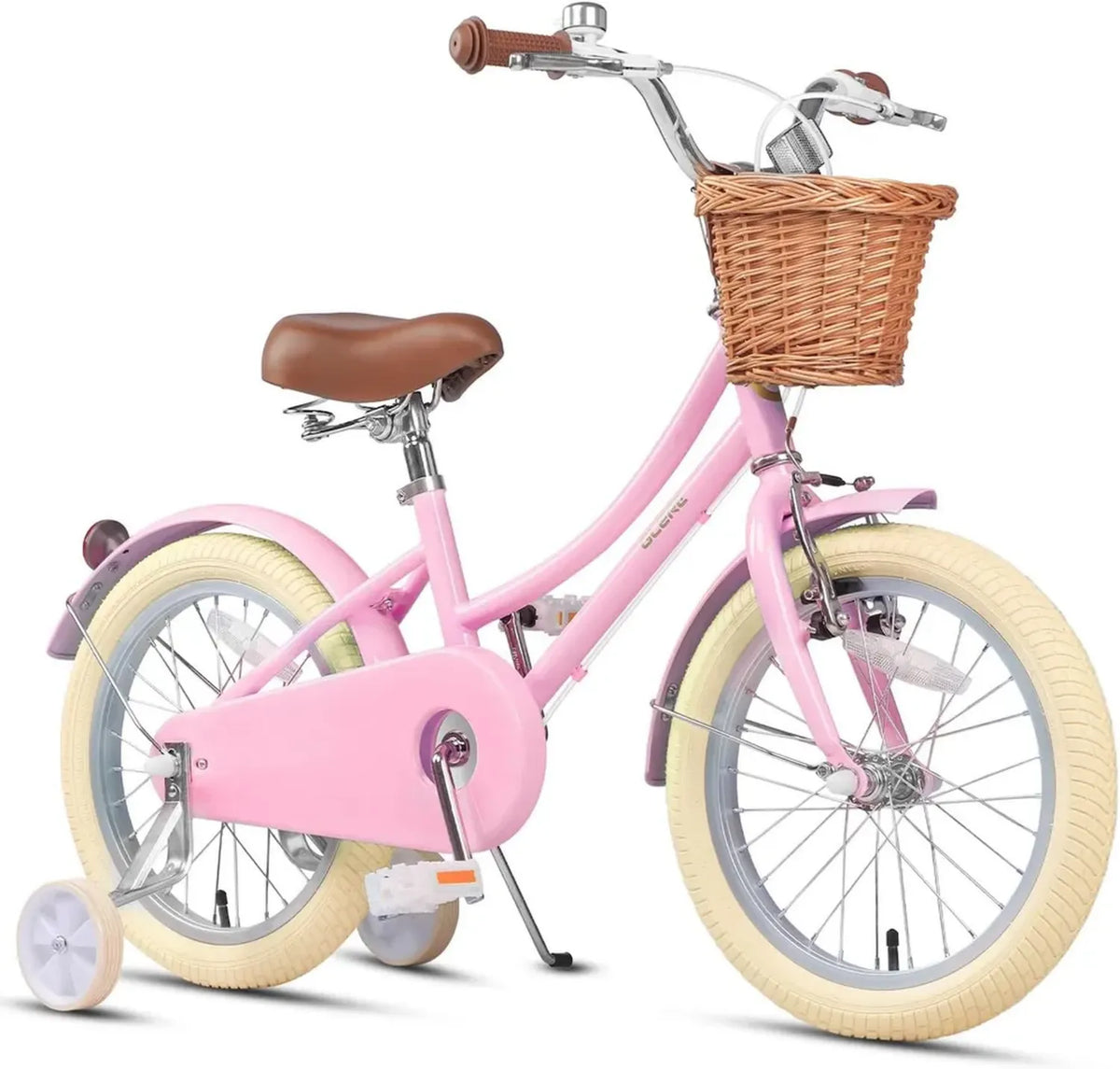 Bicicletta per Bambina 3-10 Anni con Cestino e Campanello, Misure e Colori Vari