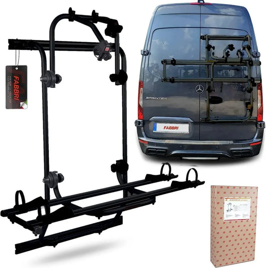 Portabici Posteriore Fabbri per MTB e Van Crafter Sprinter - 2 Biciclette - Colore Nero