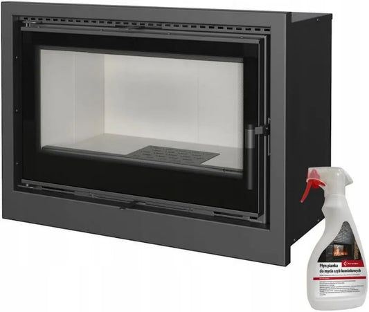 Inserto camino a legna KRATKI ARKE 80 cm, 12 kW, vetro autopulente, doppia combustione, efficienza 75%, Ecodesign BImSchV 2