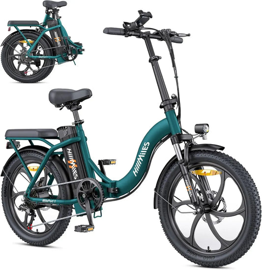 Bici Elettrica Pieghevole 20'' 250W, Batteria 36V Rimovibile, Fat Tire