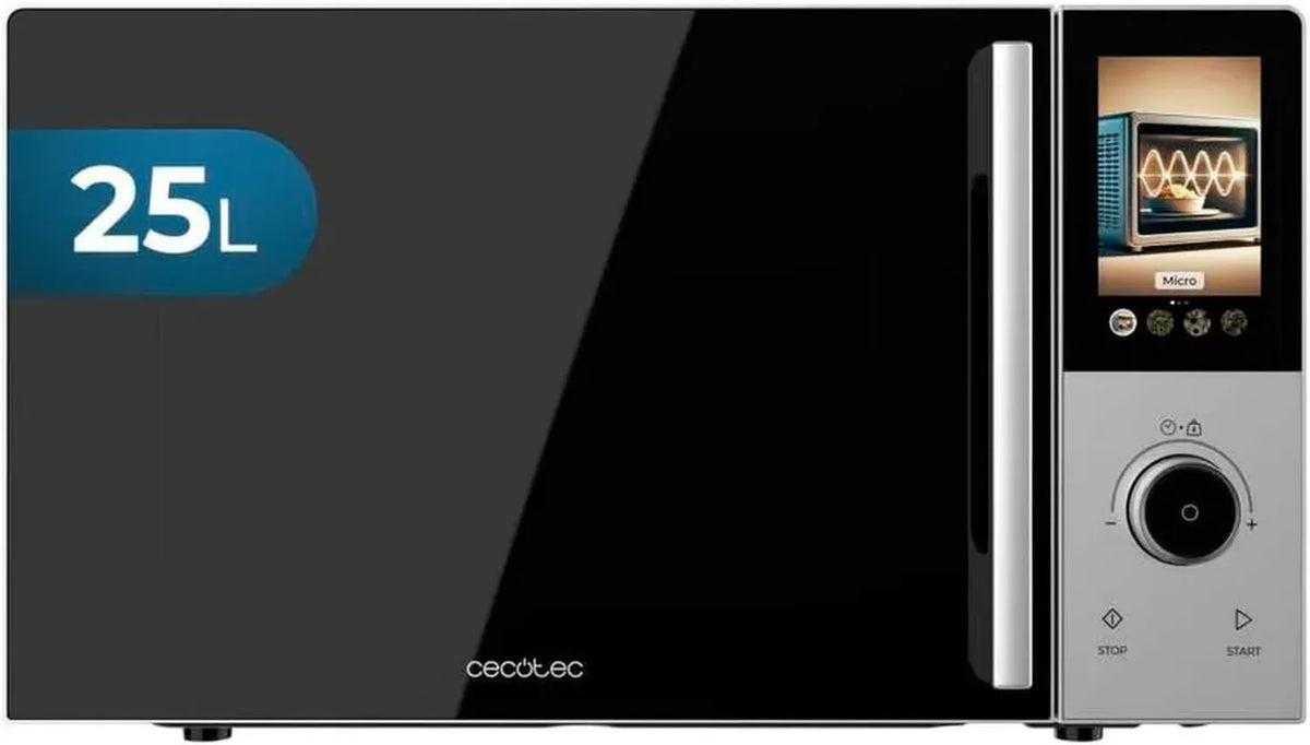 Microonde Digitale Cecotec 25L con Grill e Convezione, 900W, 8 Programmi