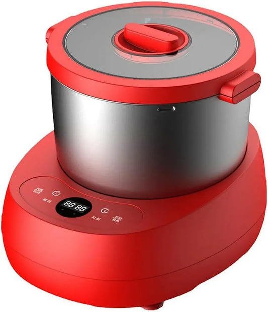 Impastatrice Elettrica Compatta 5L per Pizza in Acciaio Inox, Multifunzione Rossa