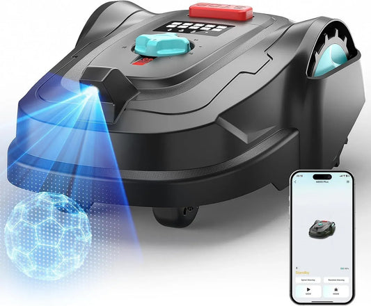 Robottino Tosaerba YARDCARE M800Plus con GPS e AI, Senza Filo, 800 m², Rilevamento Ostacoli Avanzato, Ricarica Automatica