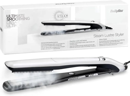 Styler a Vapore BaByliss ST595E, Capelli Lisci con Effetto Balsamo, 5 Impostazioni di Temperatura
