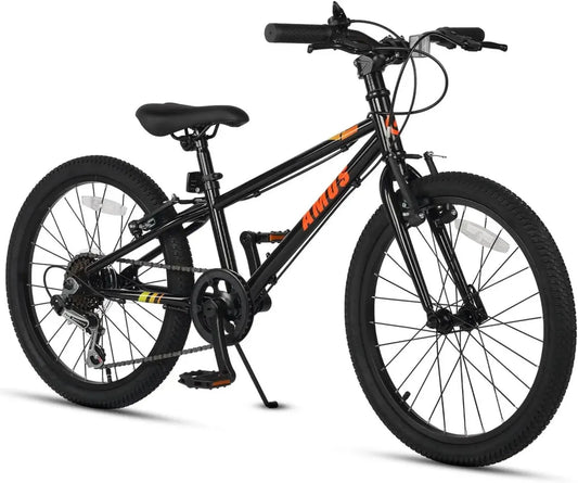 Glerc AMOS Bicicletta 20 Pollici per Bambini 6-9 Anni, Cambio 6 Velocità