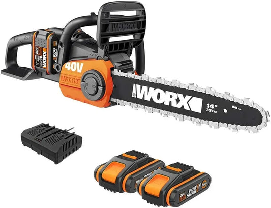 Motosega a Batteria Worx WG384E 40 V con 2 Batterie da 2,0 Ah