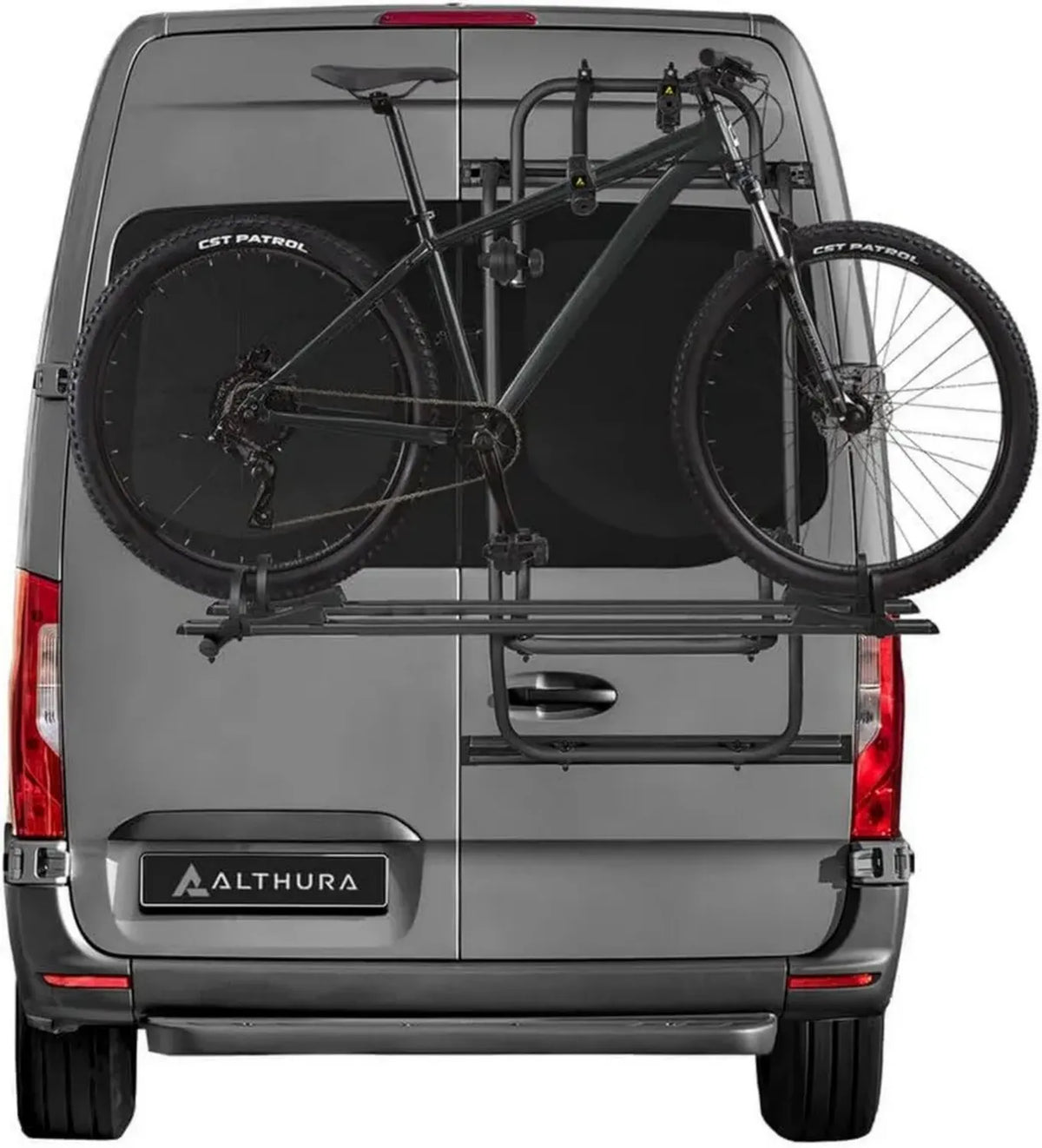 Portabici Posteriore in Alluminio per Van, Trasporto 2 Bici - Robusto e Facile da Installare