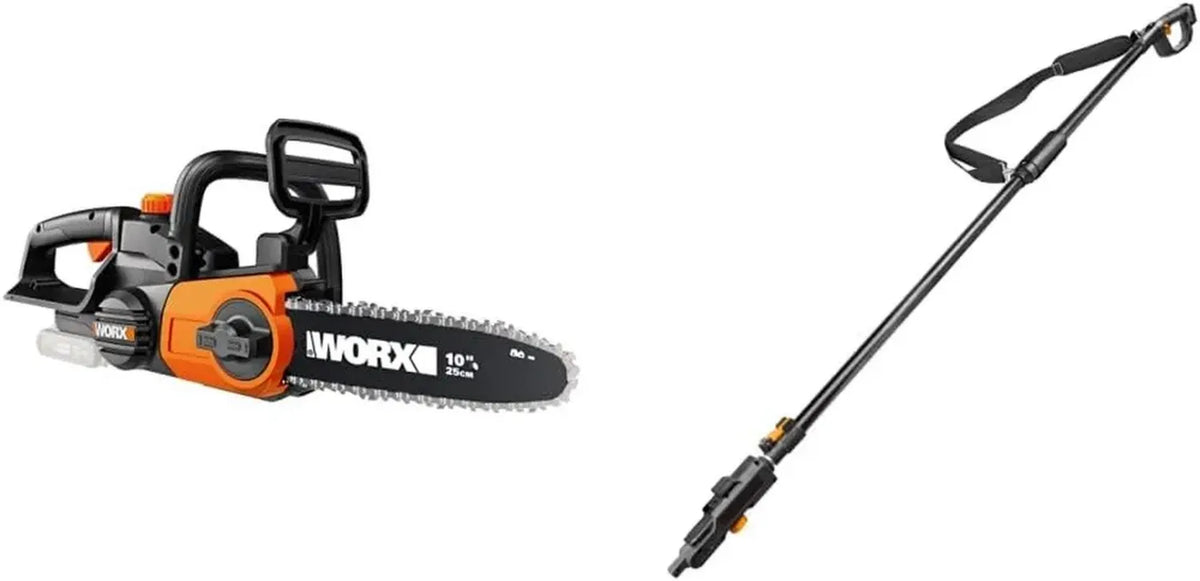 Motosega a Batteria Worx WG322E.9 20V con Asta Telescopica, Diametro Taglio 25 cm