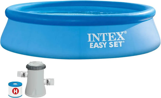 Intex Piscina Fuori Terra Rotonda con Filtro, 305x76 cm, Blu
