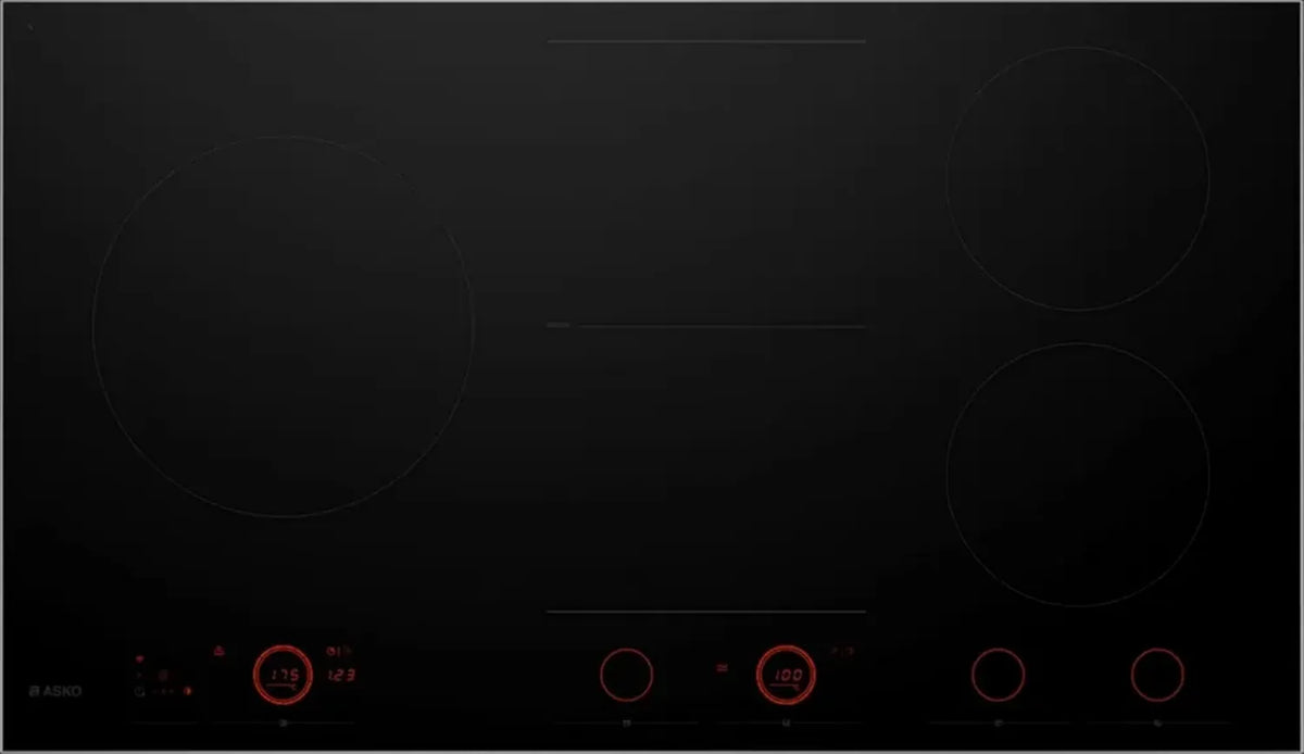 Piano Cottura a Induzione Asko HID965GC 90 cm Nero, 5 Fuochi, Da Incasso