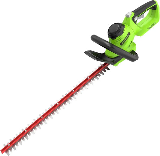 Tagliasiepi a Batteria Greenworks 61cm, Doppia Lama, Potente e Preciso