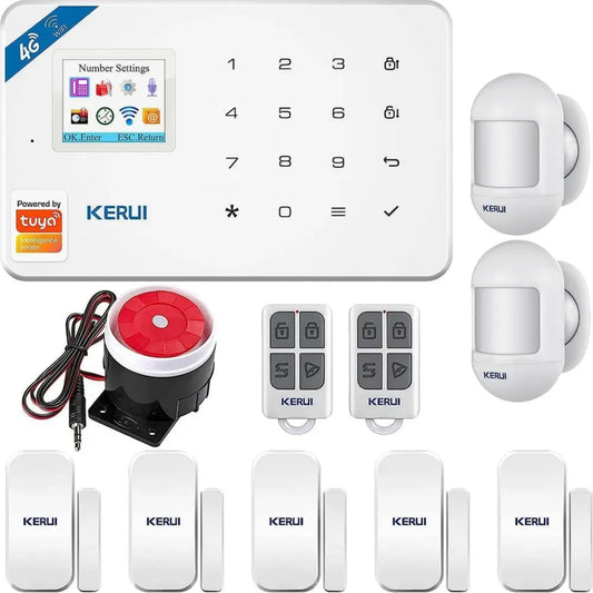 Sistema di Allarme Senza Fili KERUI con Sirena 110dB, Controllo App, Compatibile con Alexa