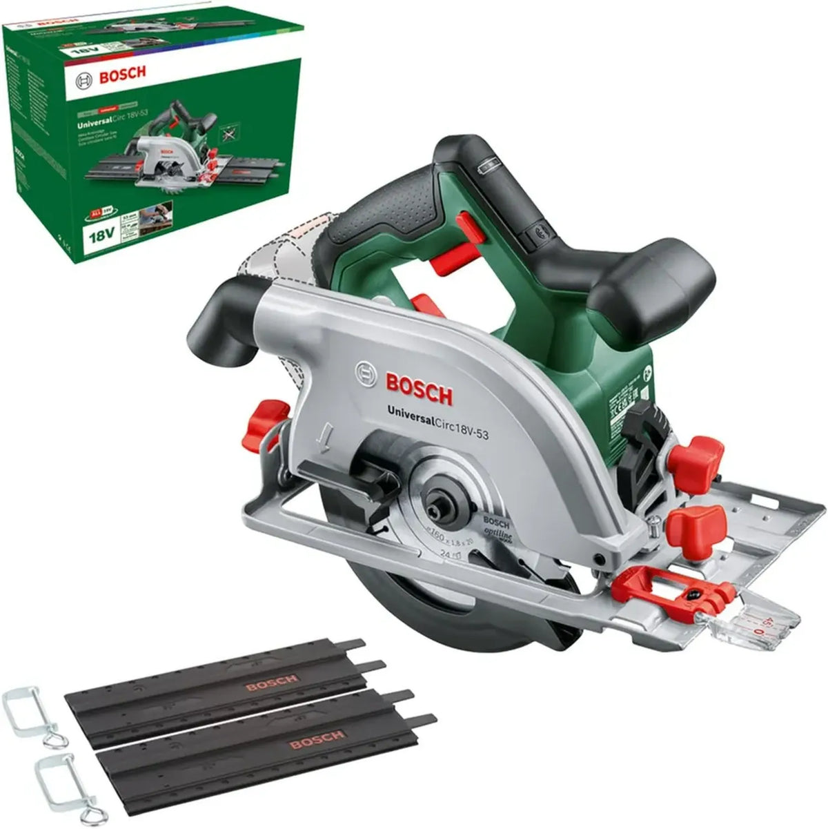 Sega Circolare a Batteria Bosch UniversalCirc 18V-53 per Tagli Precisi nel Legno