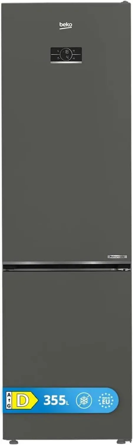 Beko Frigorifero Combinato 2m, Classe D, No Frost, Inverter, Touch Digitale, Grigio Metallizzato