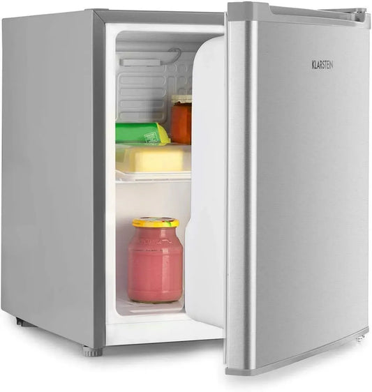 KLARSTEIN Mini Frigorifero 40L, EcoExcellence, Classe E, Silenzioso 41 dB, Argento