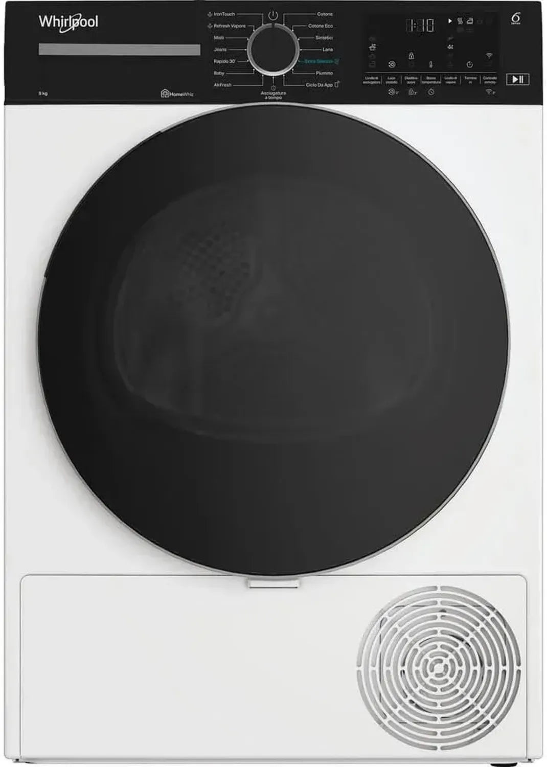 Asciugatrice Whirlpool a Carica Frontale, Modello WD 95M WBS IT, Bianco