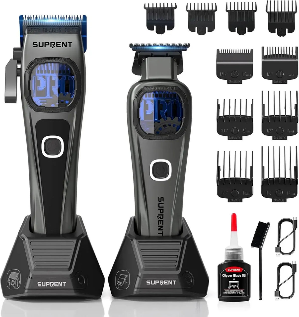 SUPRENT Rasoio Professionale Uomo con Motore 10.000 RPM e Lama in Titanio