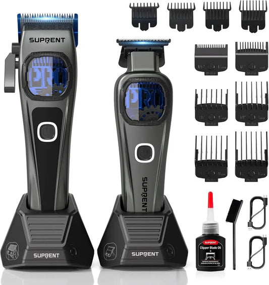 SUPRENT Rasoio Professionale Uomo con Motore 10.000 RPM e Lama in Titanio