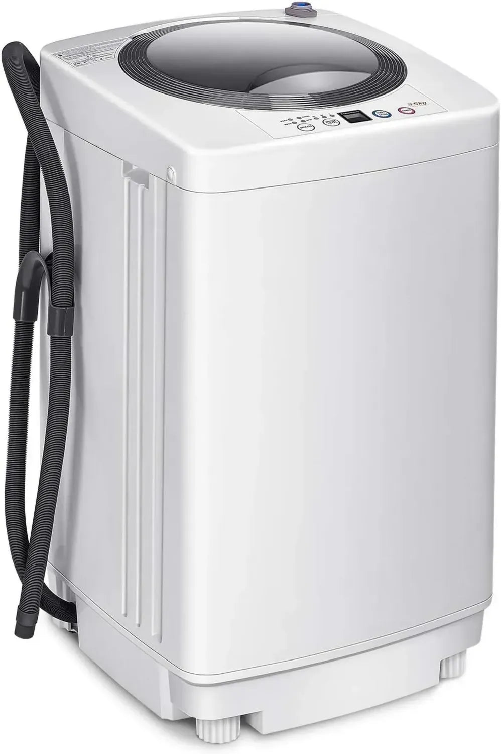 Lavatrice Portatile RELAX4LIFE 3,5kg 240W con 6 Programmi e Pompa di Scarico