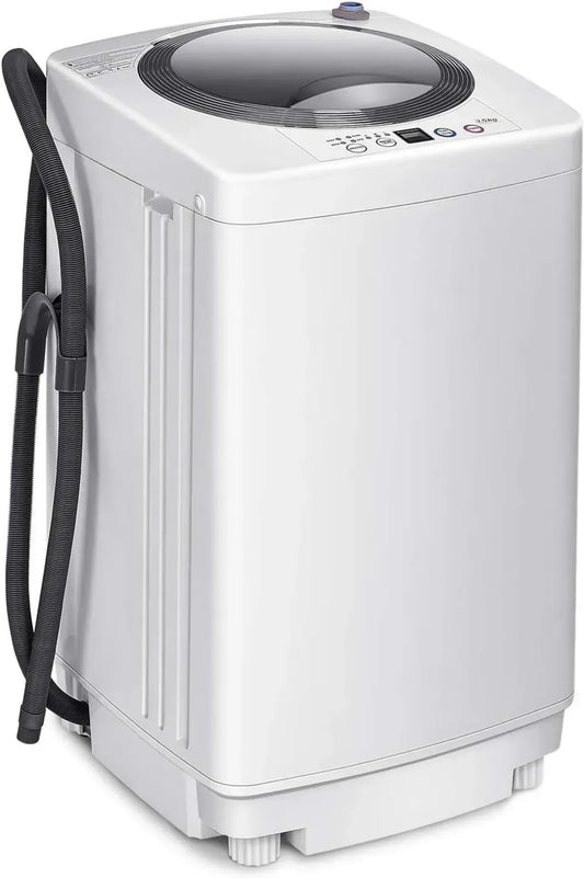 Lavatrice Portatile RELAX4LIFE 3,5kg 240W con 6 Programmi e Pompa di Scarico